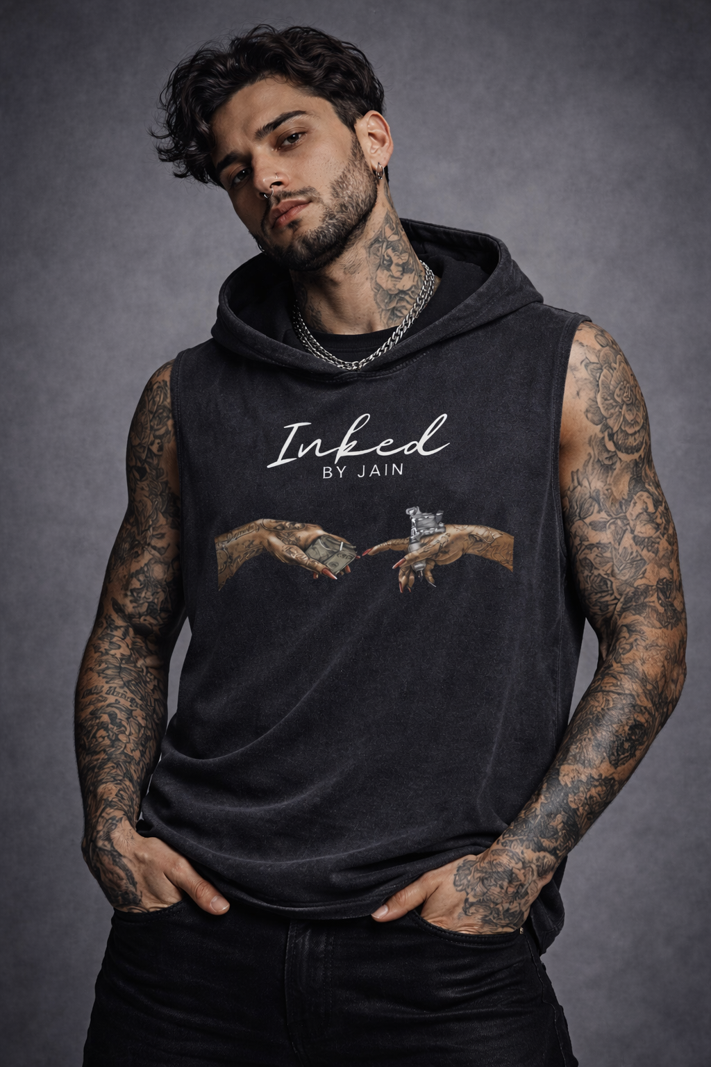 HOODED TANK – INKED BY JAIN