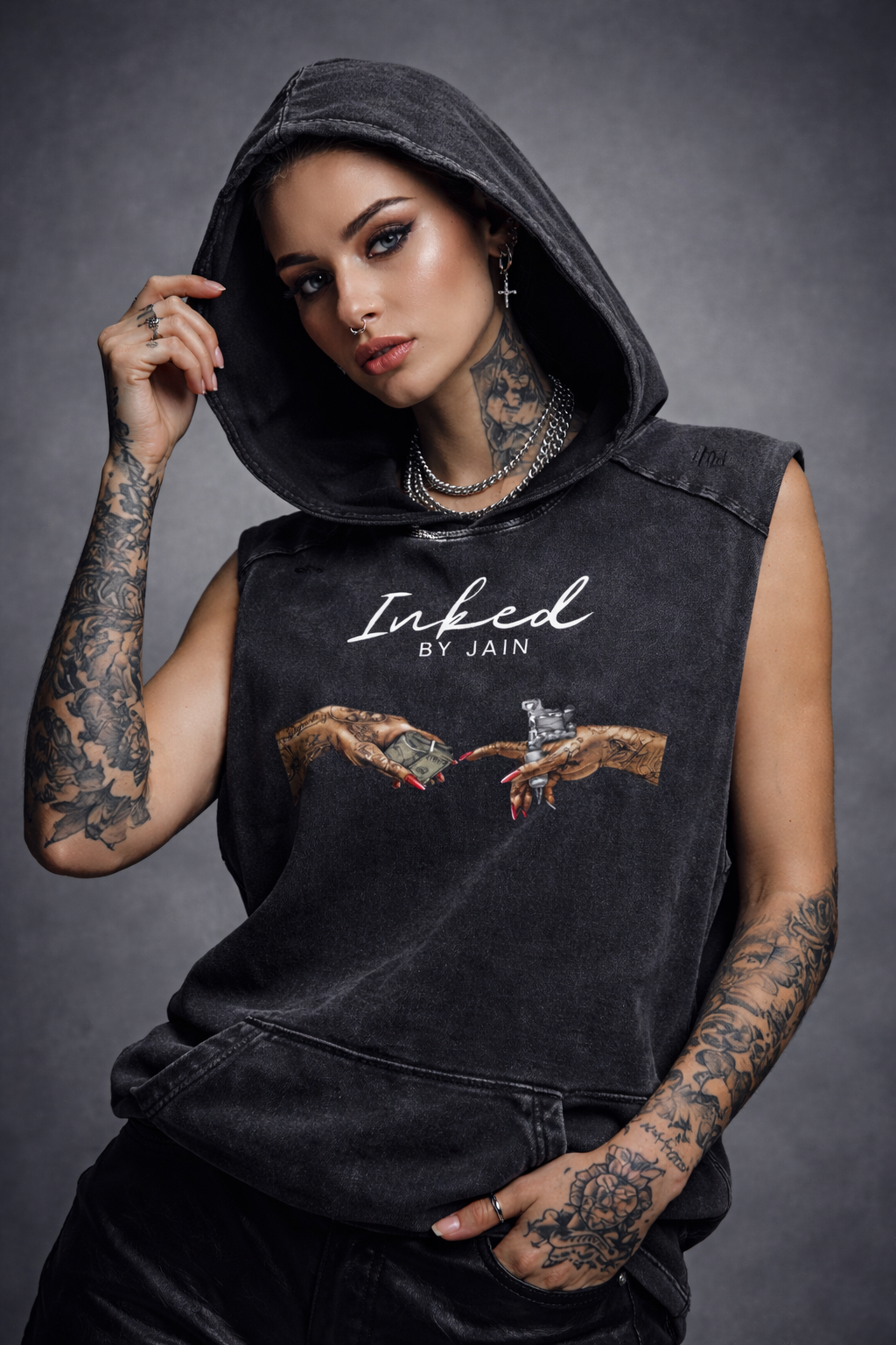 HOODED TANK – INKED BY JAIN